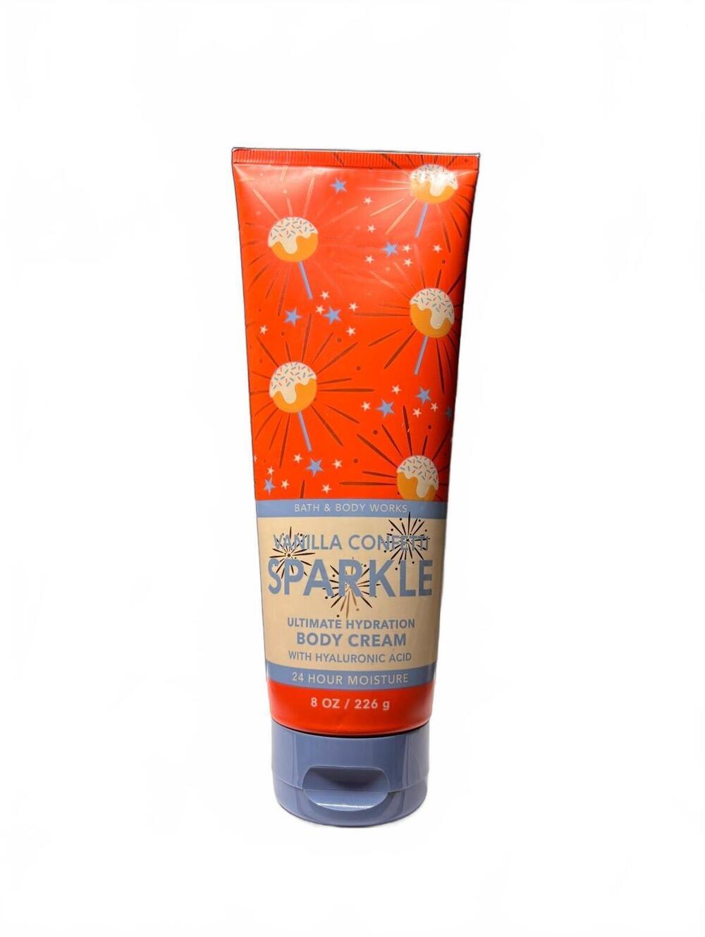 Bath & Body Works Vanilla Confetti Sparkle Ultimate Hydration Body Cream 8oz NEW